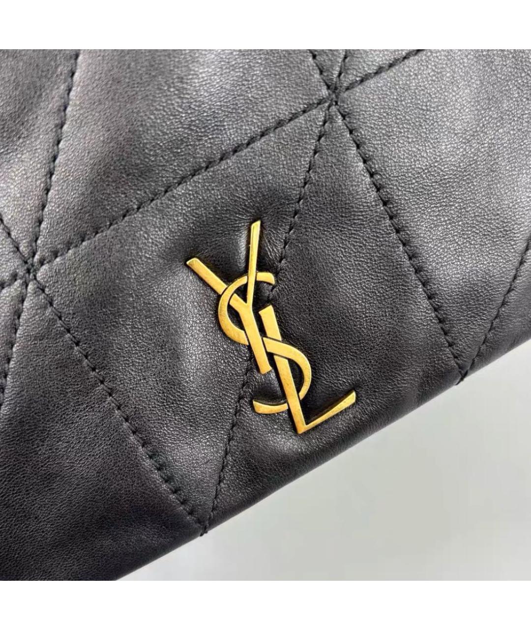 SAINT LAURENT Черная кожаная сумка через плечо, фото 3
