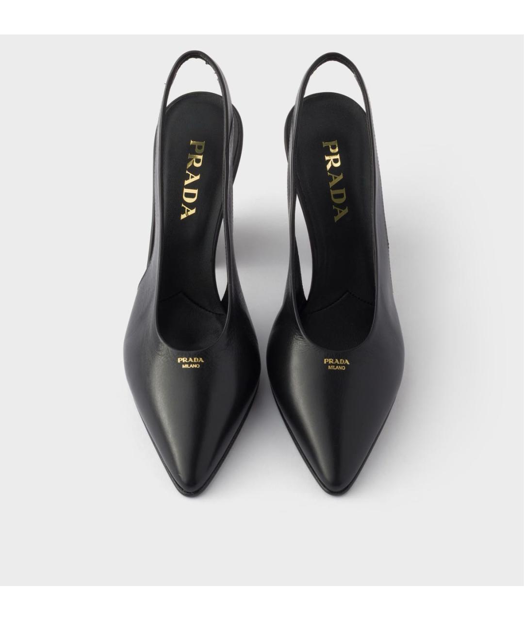 PRADA Черные кожаные туфли, фото 4