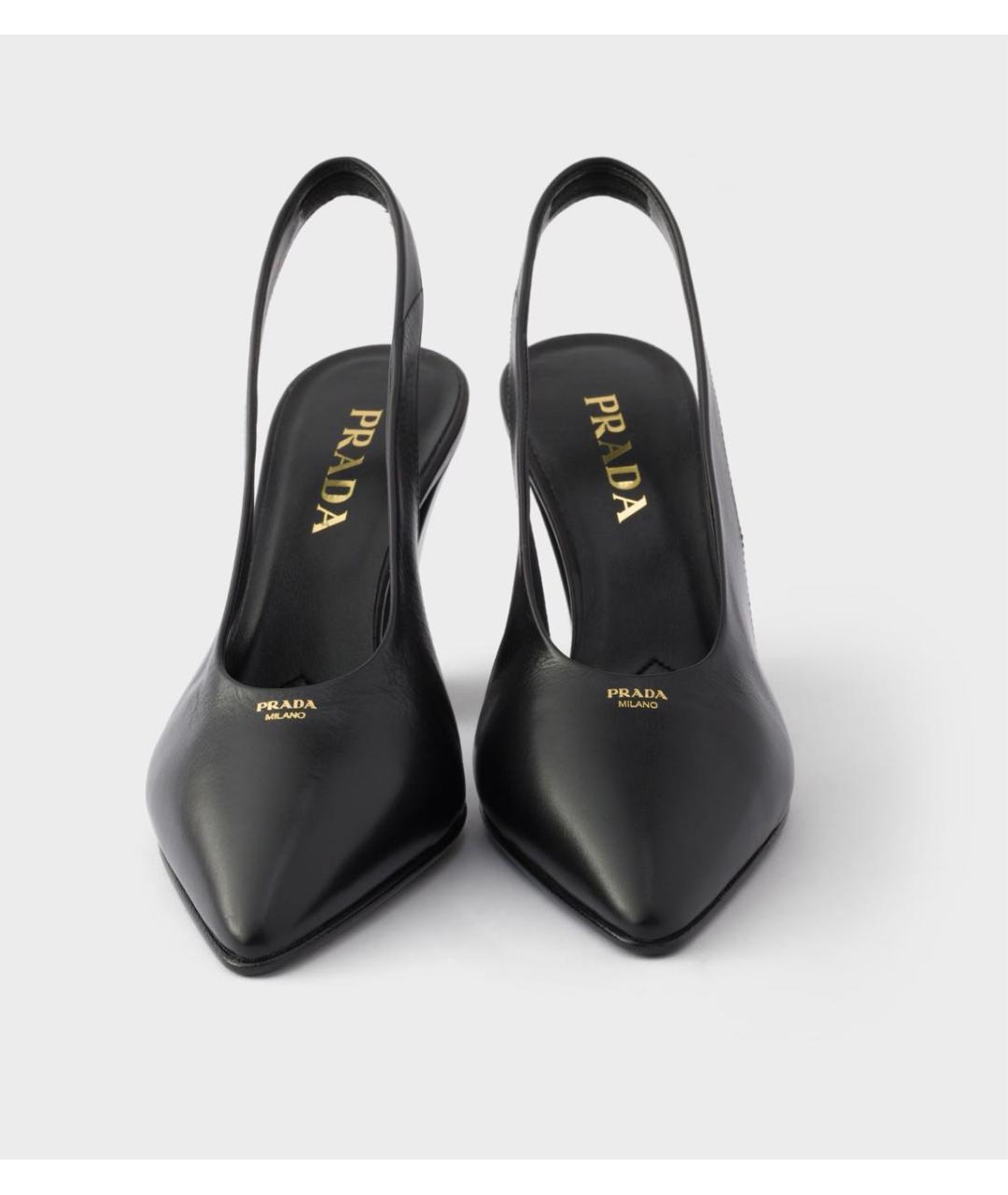 PRADA Черные кожаные туфли, фото 6