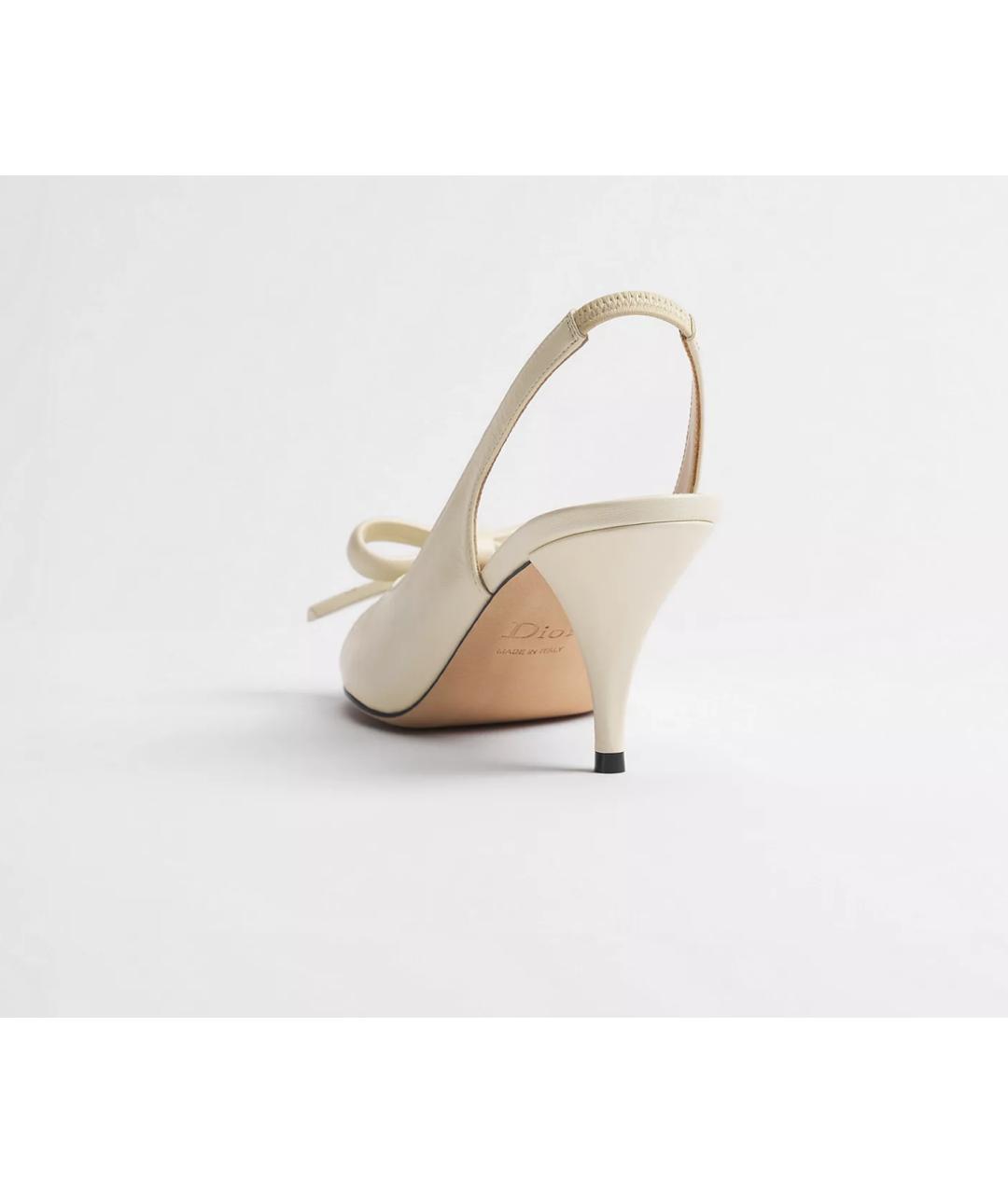 CHRISTIAN DIOR Белые кожаные туфли, фото 3
