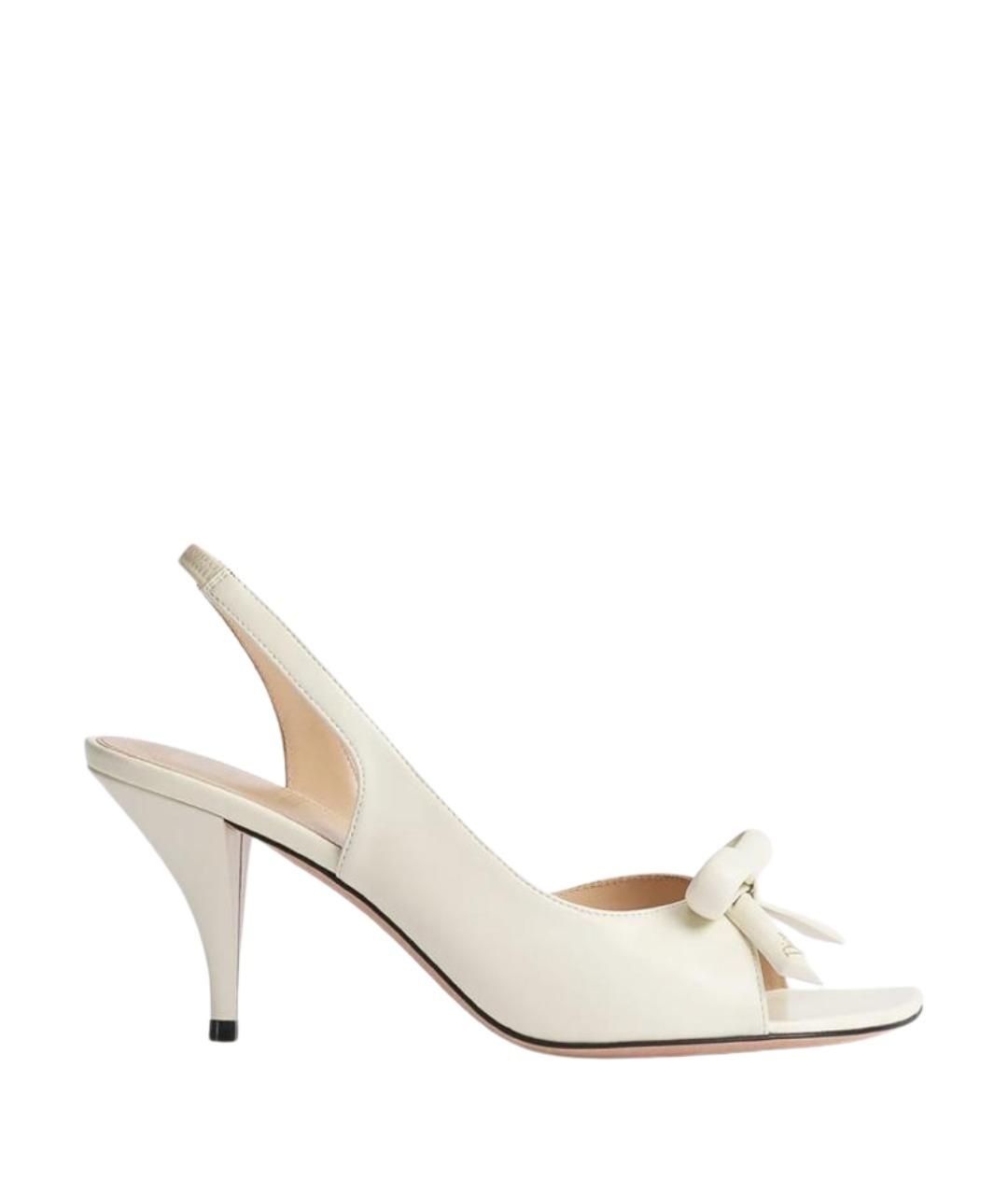 CHRISTIAN DIOR Белые кожаные туфли, фото 1