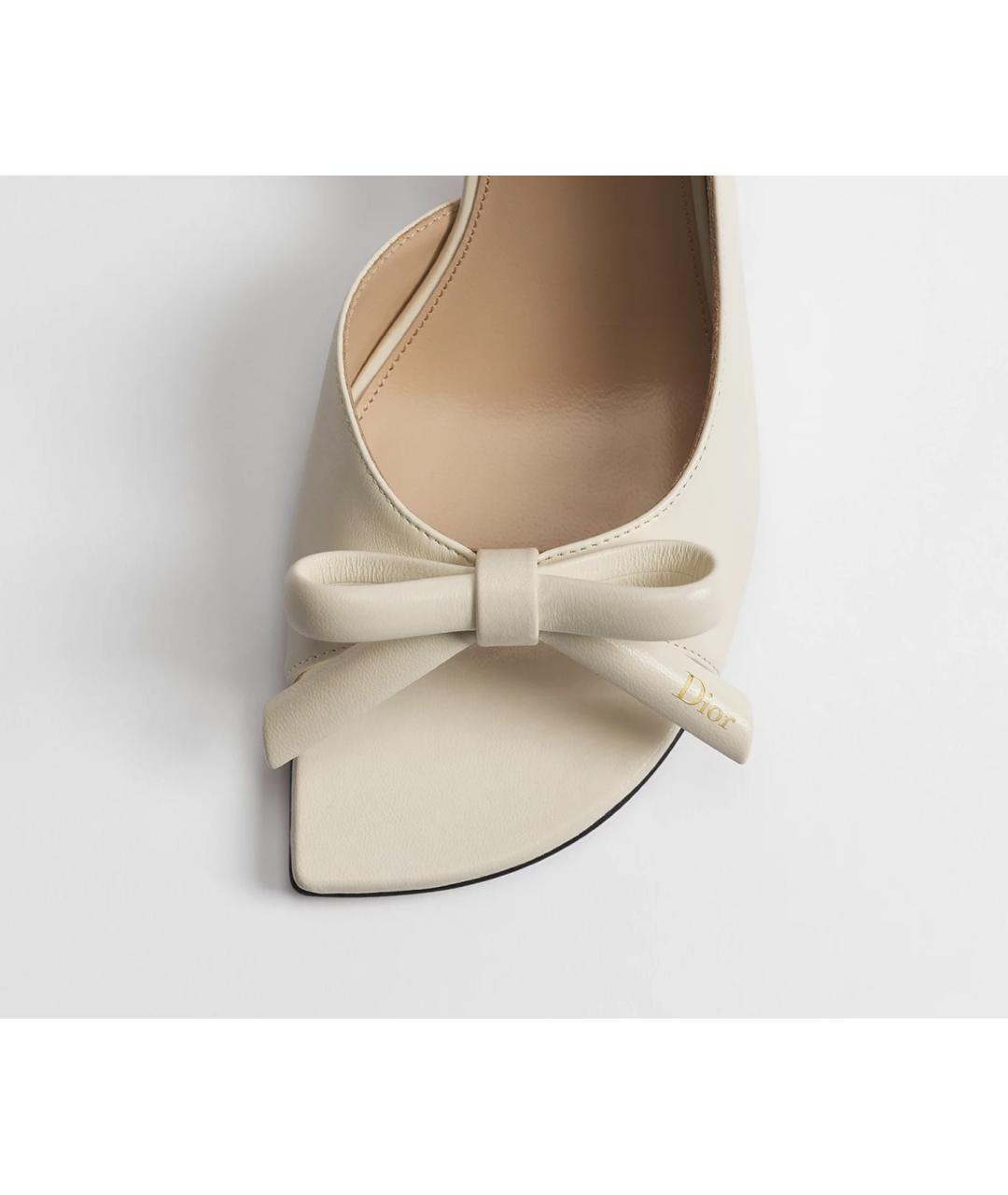 CHRISTIAN DIOR Белые кожаные туфли, фото 2