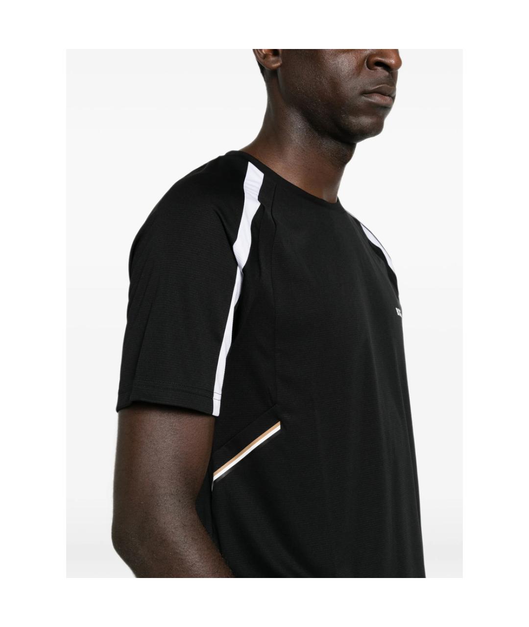 HUGO BOSS Черная хлопковая футболка, фото 2