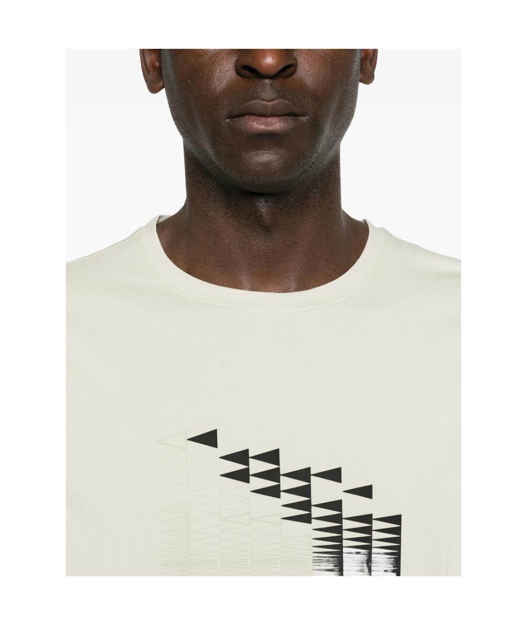 HUGO BOSS Бежевая хлопковая футболка, фото 4