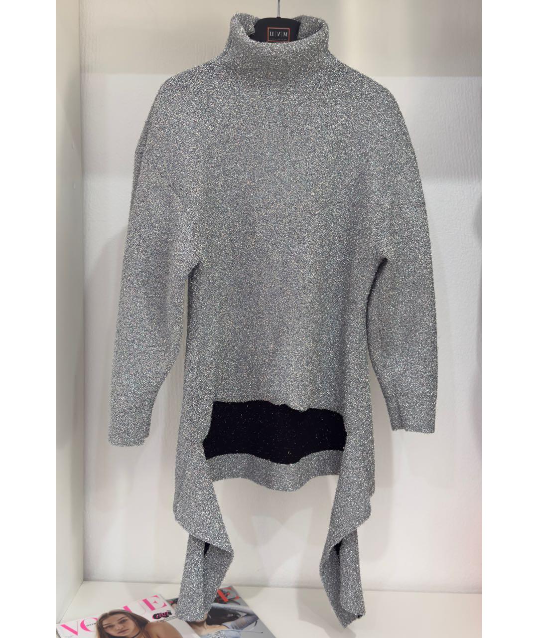 BALENCIAGA Серебряный полиэстеровый джемпер / свитер, фото 3
