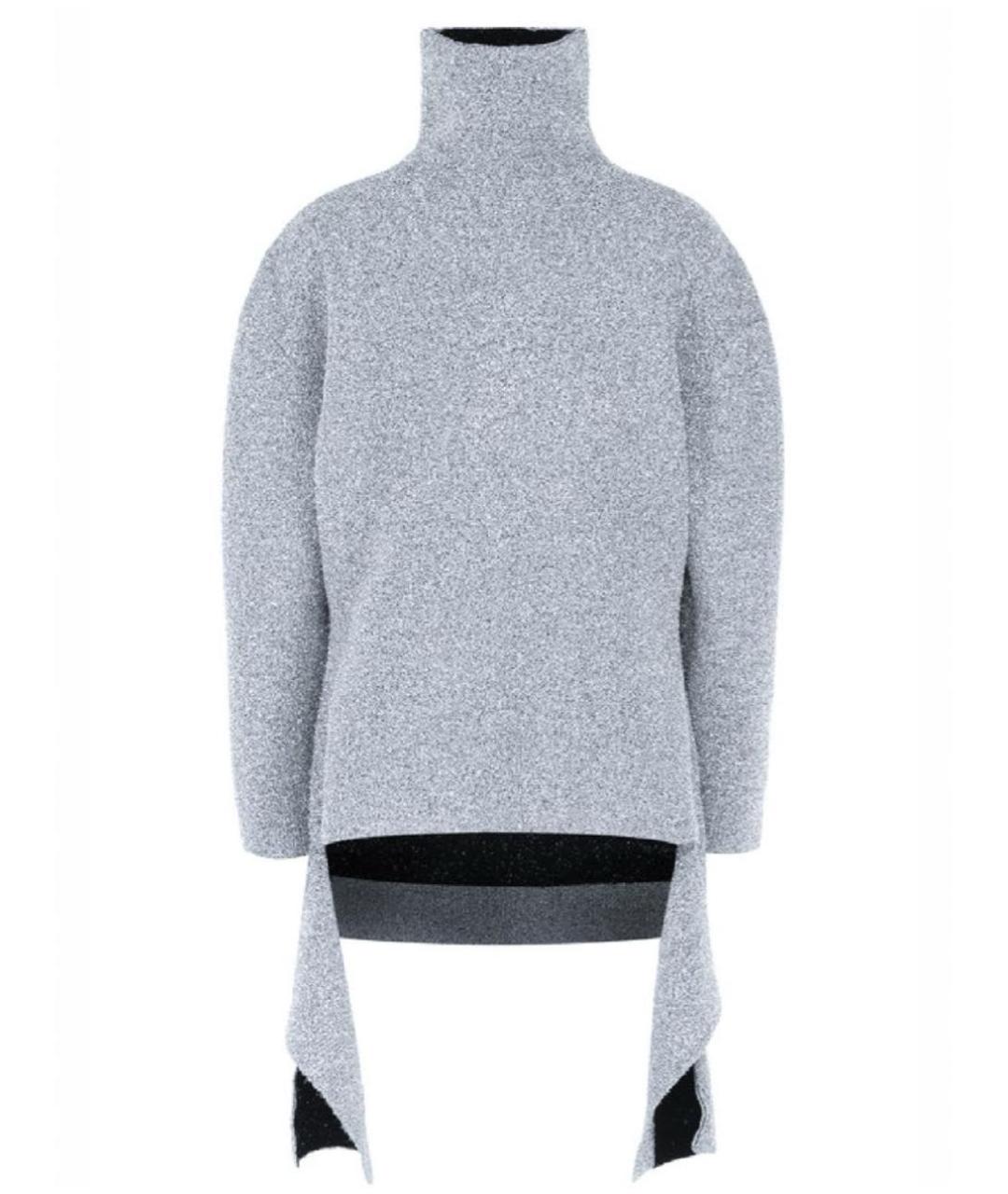 BALENCIAGA Серебряный полиэстеровый джемпер / свитер, фото 1