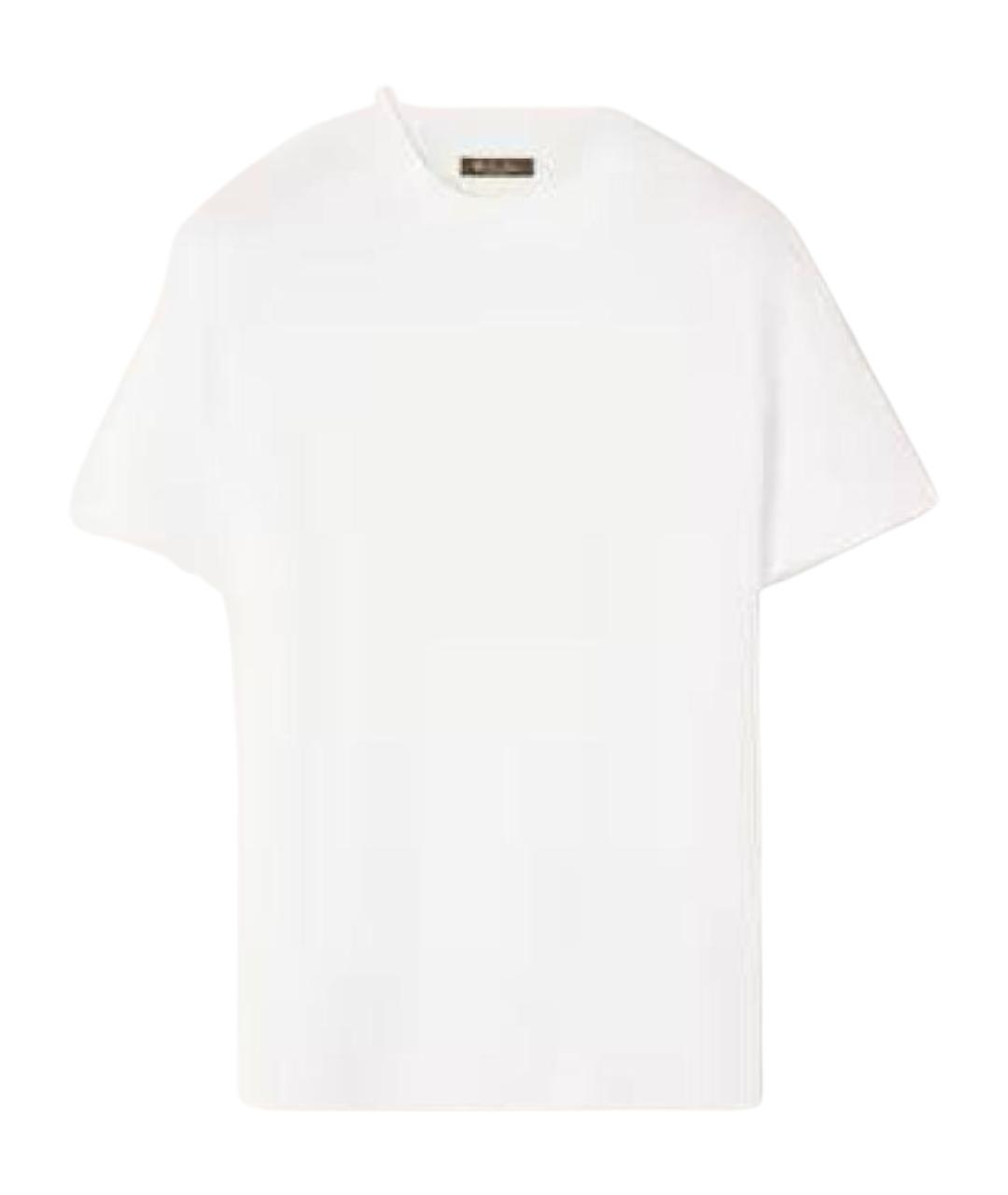 LORO PIANA Белая хлопковая футболка, фото 1