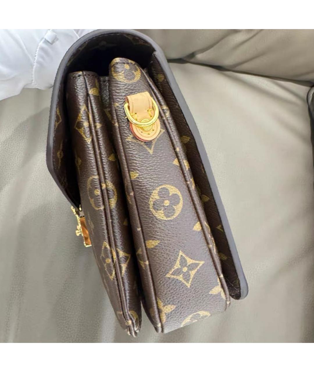 LOUIS VUITTON Коричневая сумка через плечо из канвы, фото 4