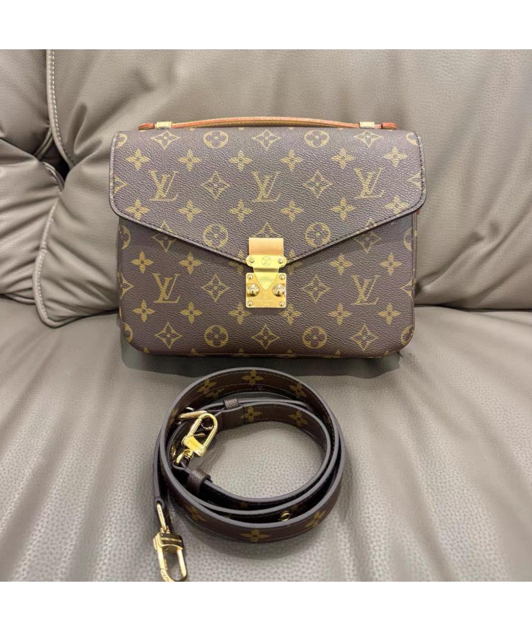 LOUIS VUITTON Коричневая сумка через плечо из канвы, фото 5