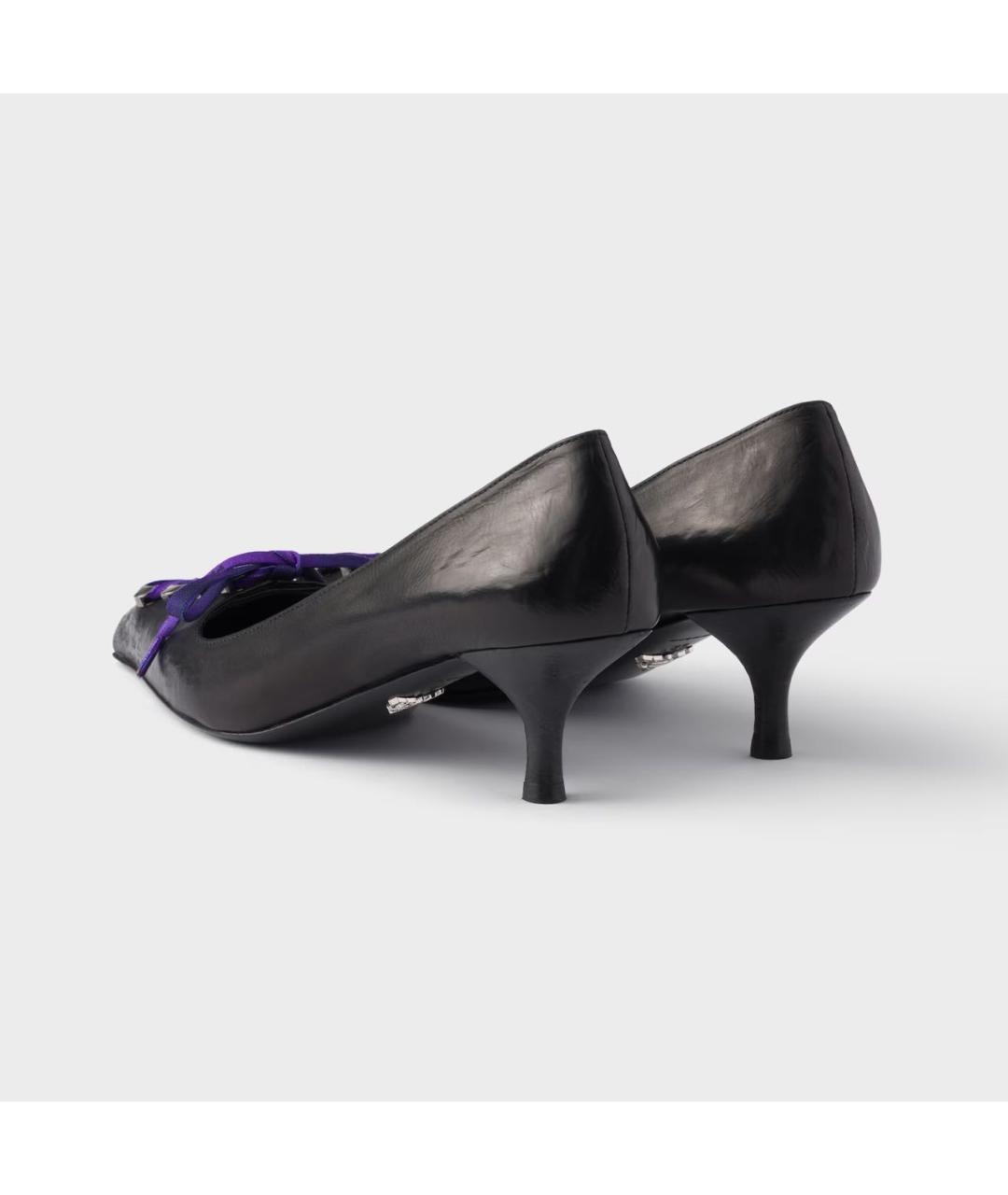 PRADA Черные кожаные туфли, фото 4