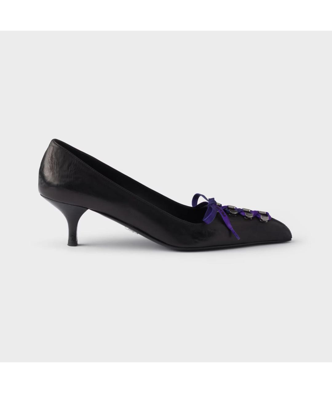 PRADA Черные кожаные туфли, фото 7