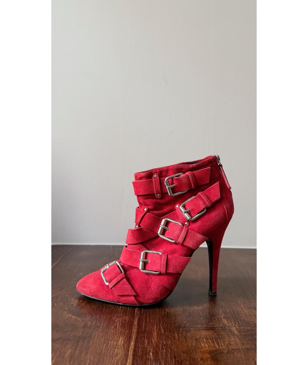 GIUSEPPE ZANOTTI DESIGN Красные замшевые ботинки, фото 7
