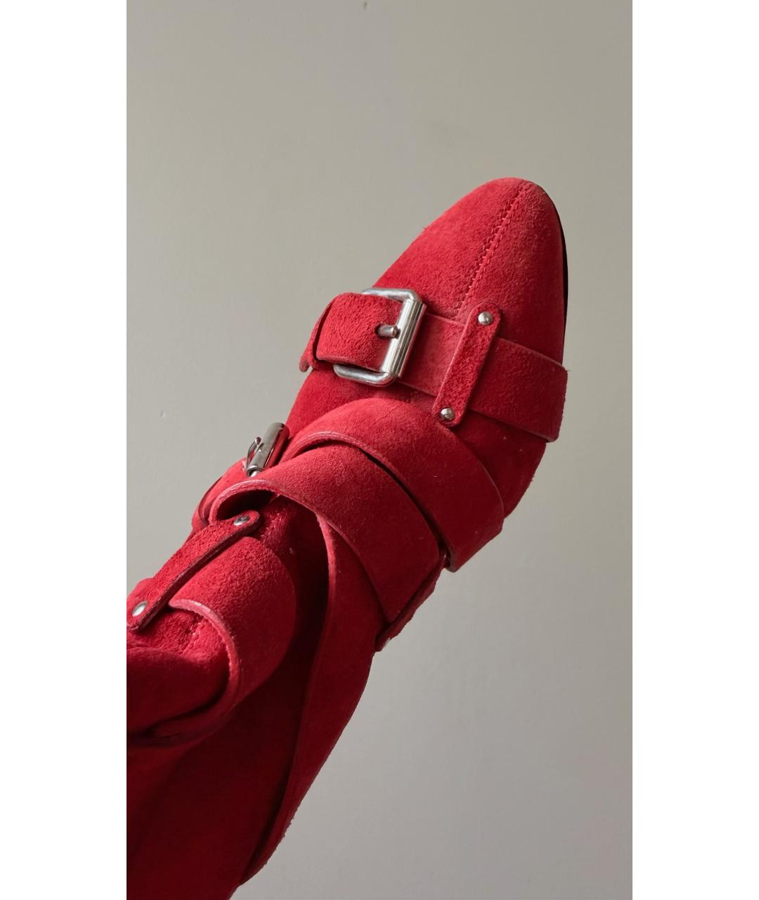 GIUSEPPE ZANOTTI DESIGN Красные замшевые ботинки, фото 5