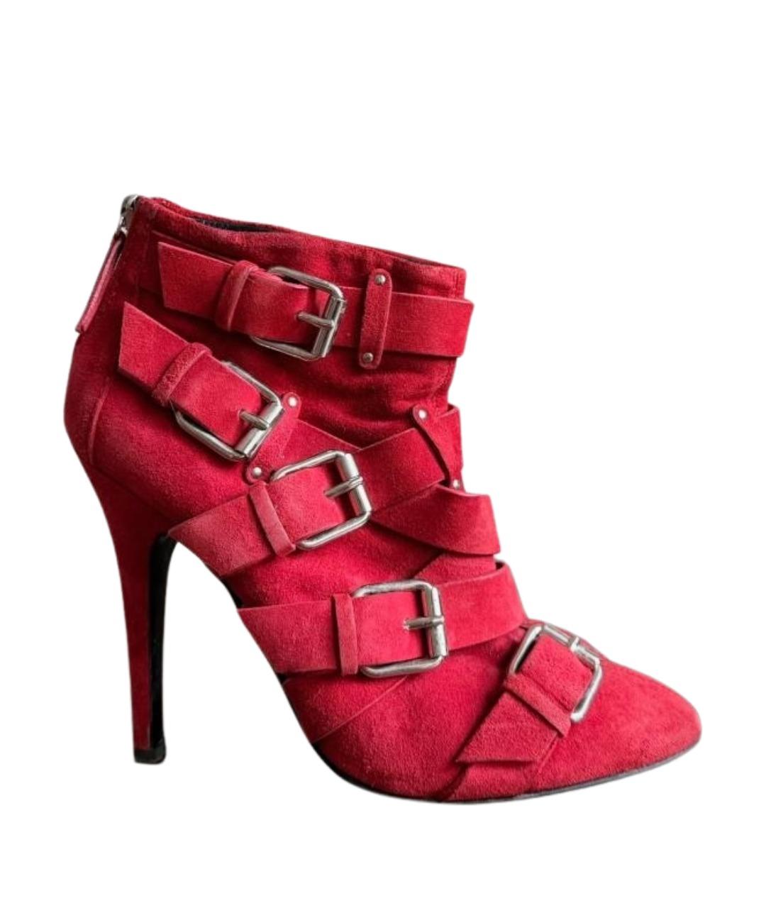 GIUSEPPE ZANOTTI DESIGN Красные замшевые ботинки, фото 1
