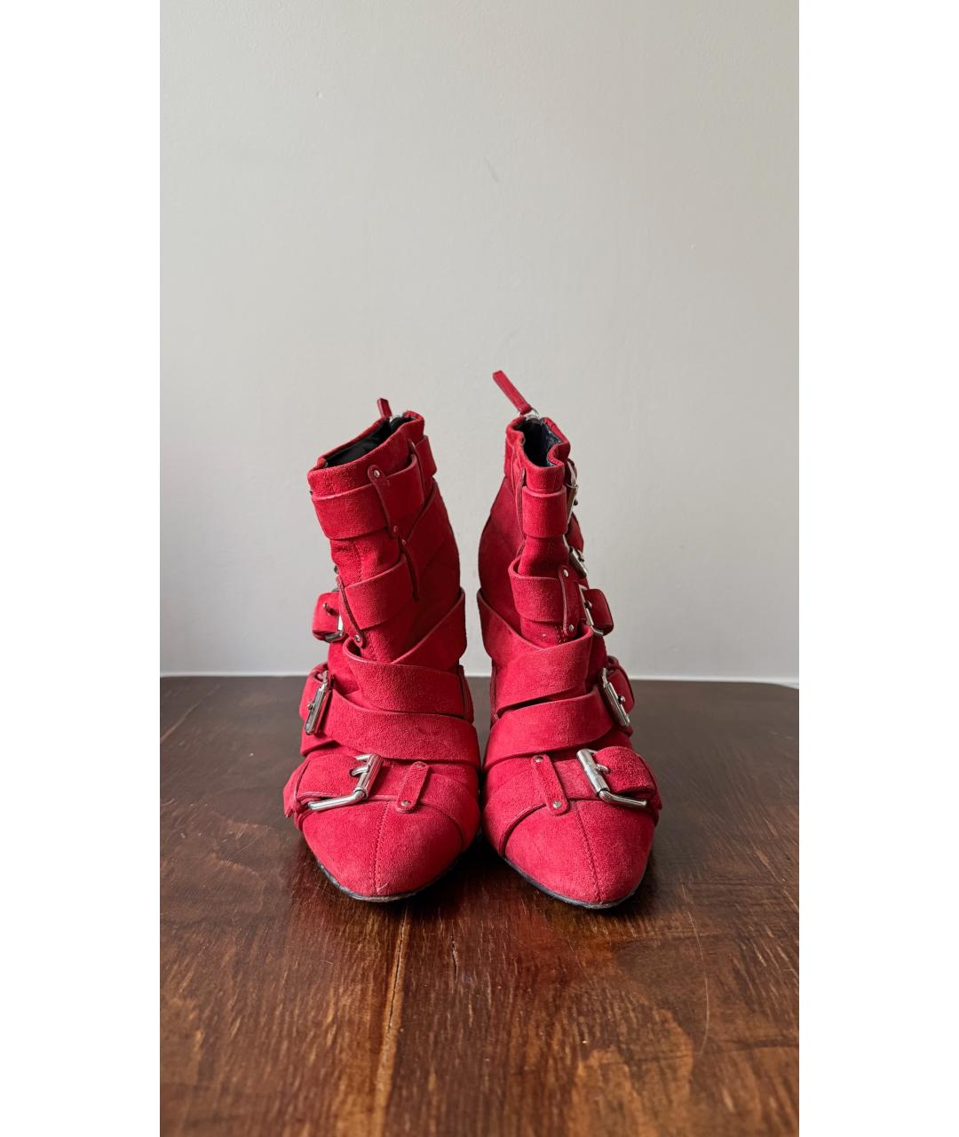 GIUSEPPE ZANOTTI DESIGN Красные замшевые ботинки, фото 3