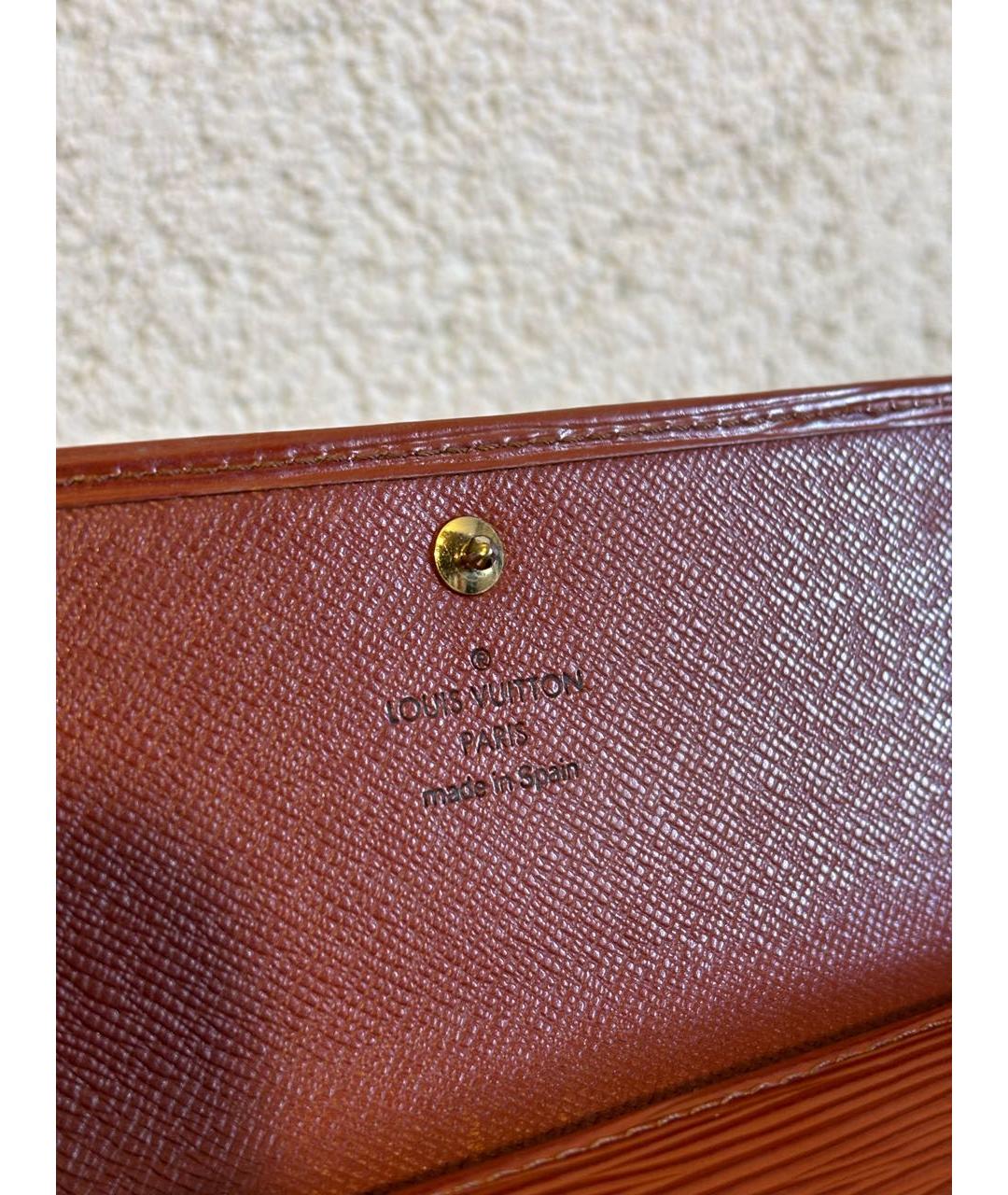 LOUIS VUITTON Коричневый кошелек, фото 5