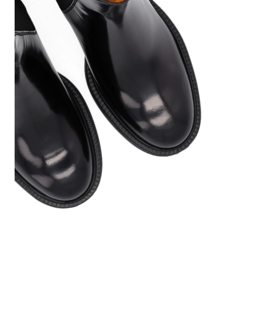 TOD'S Черные кожаные ботинки, фото 4