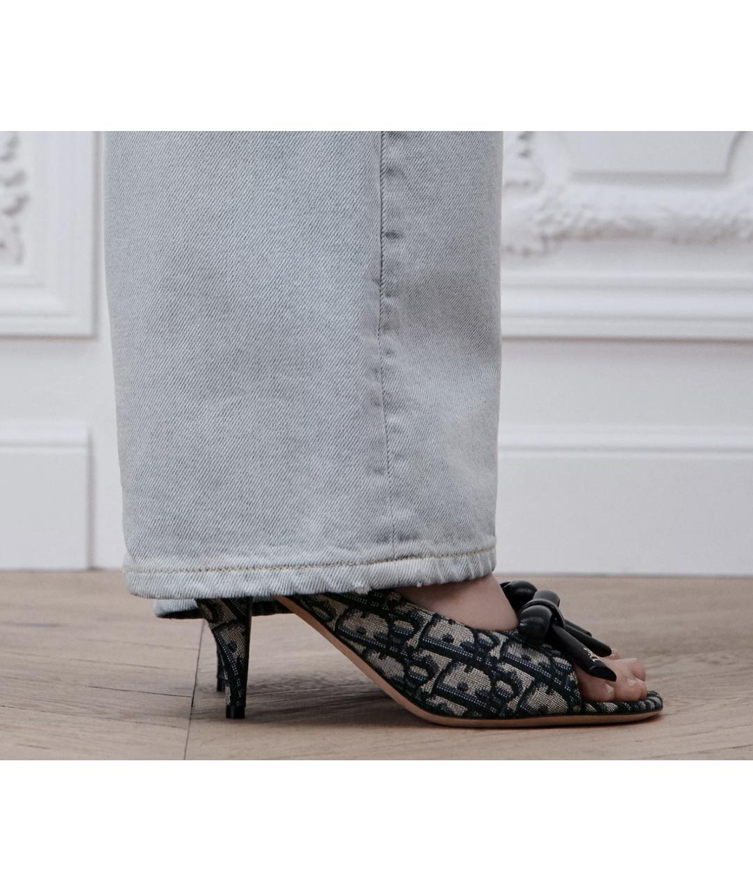 CHRISTIAN DIOR Черные текстильные туфли, фото 3