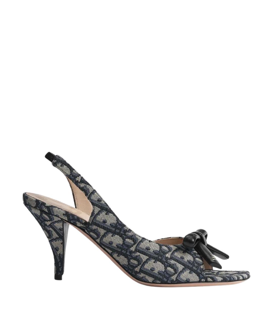 CHRISTIAN DIOR Черные текстильные туфли, фото 1