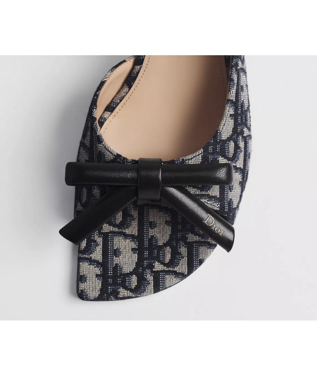 CHRISTIAN DIOR Черные текстильные туфли, фото 2