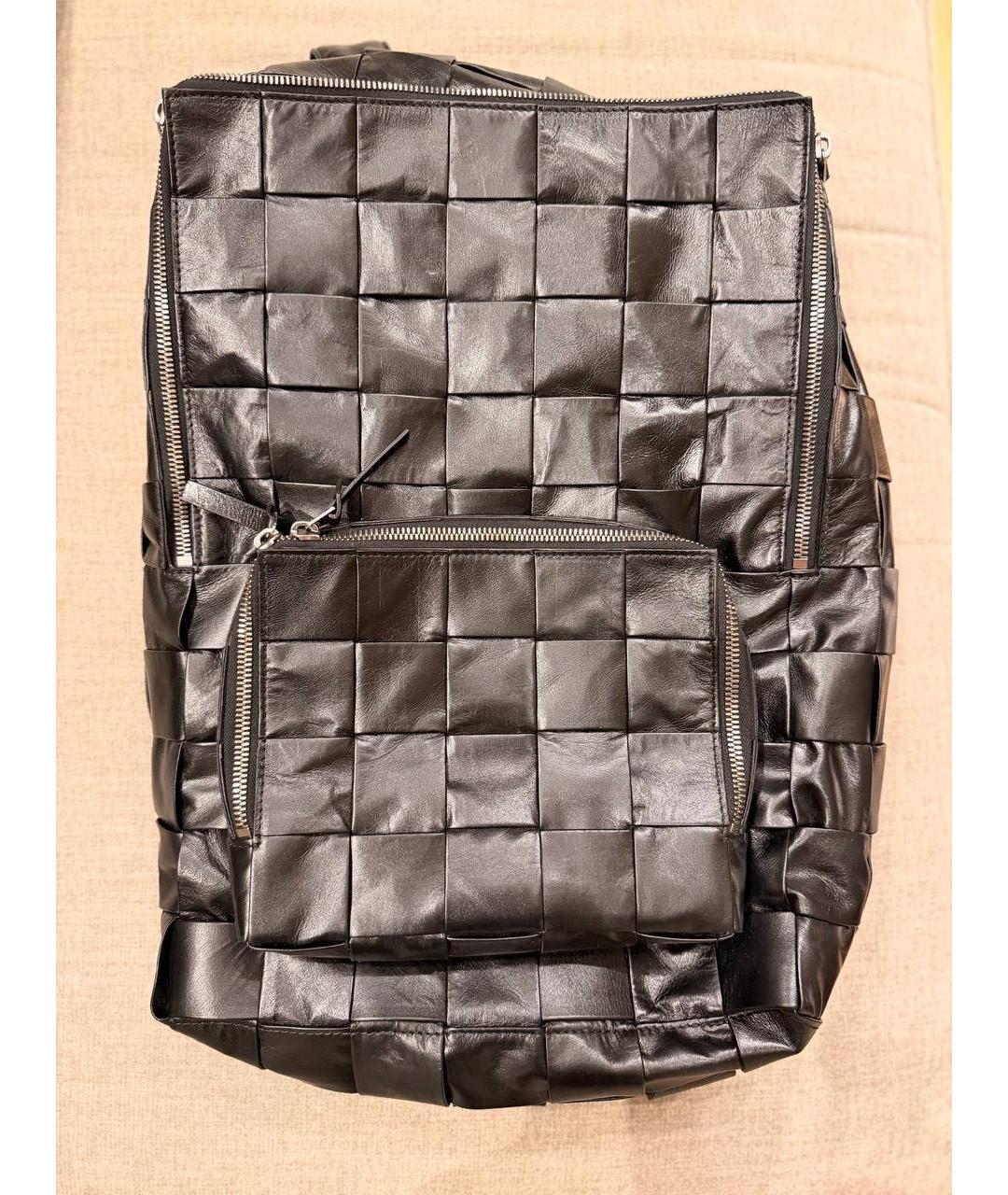 BOTTEGA VENETA Черный кожаный рюкзак, фото 3