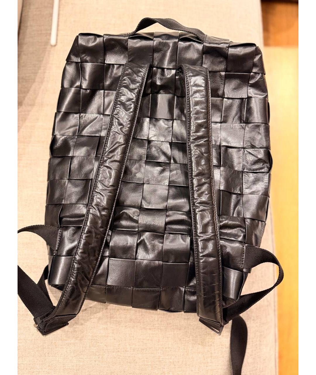 BOTTEGA VENETA Черный кожаный рюкзак, фото 2