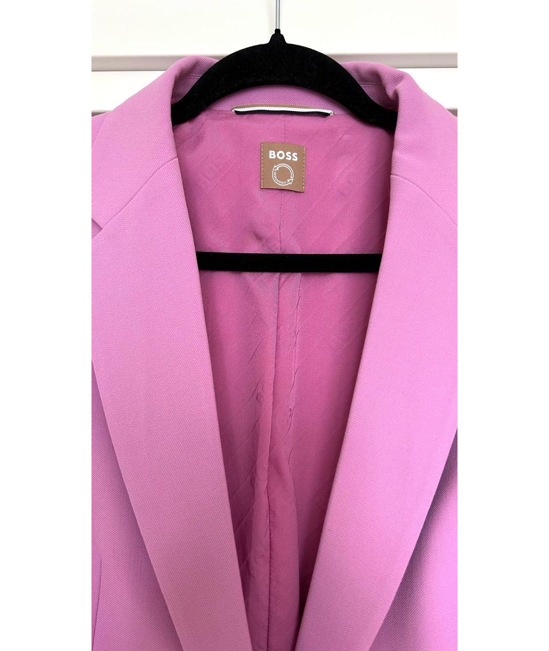 HUGO BOSS Розовый вискозный жакет/пиджак, фото 3