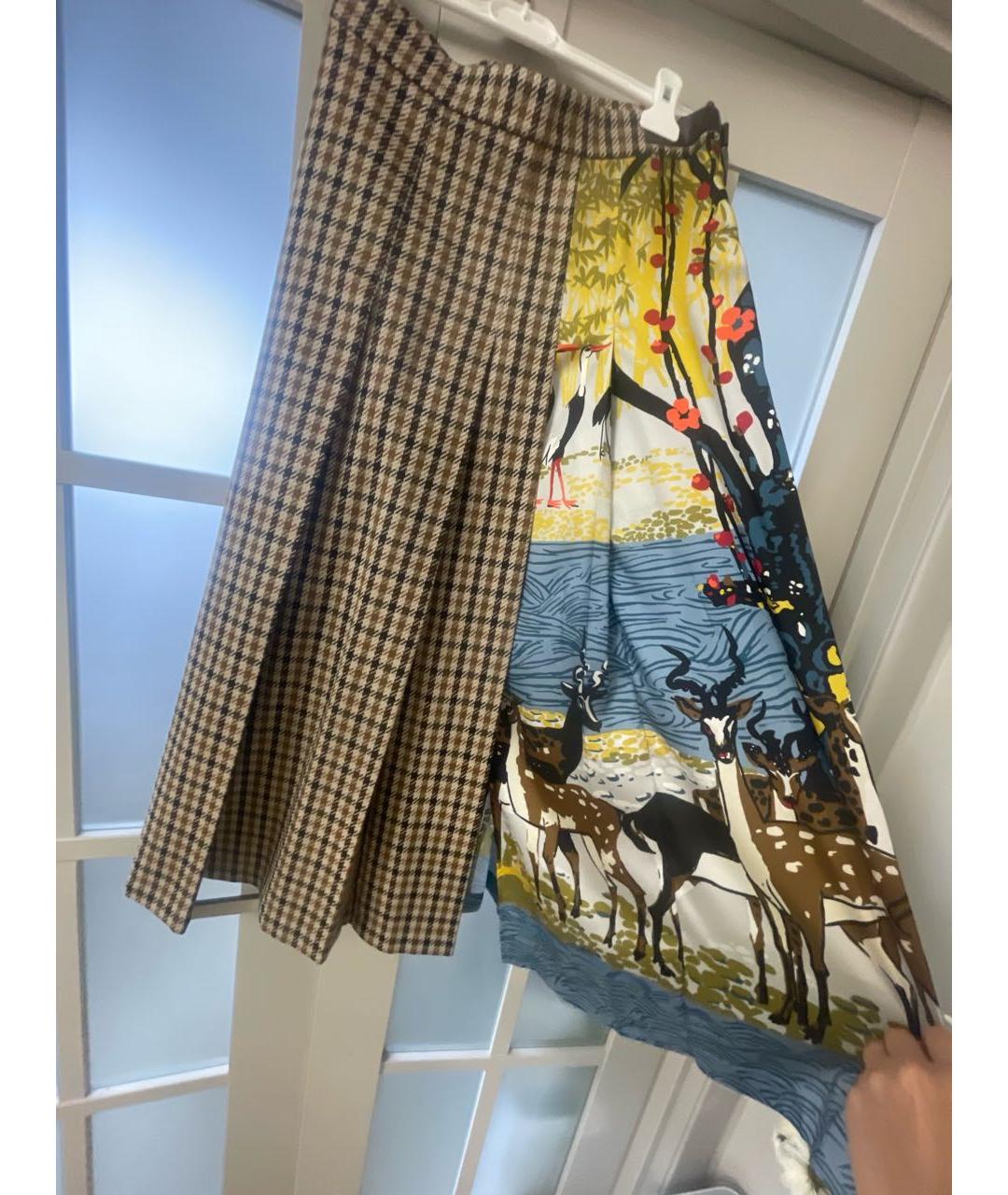WEEKEND MAX MARA Коричневая шерстяная юбка макси, фото 4