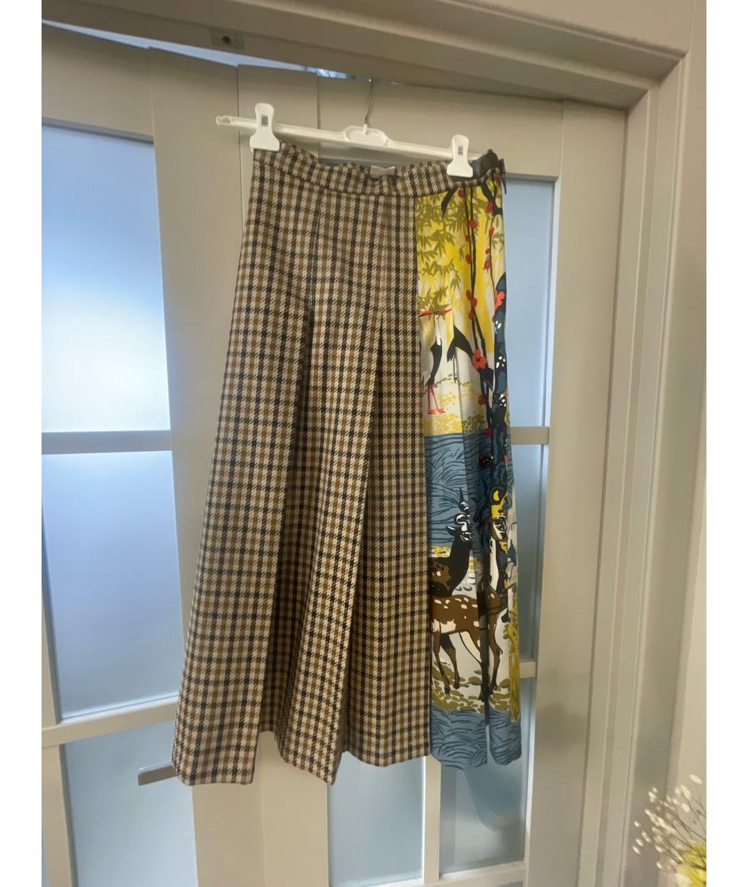 WEEKEND MAX MARA Коричневая шерстяная юбка макси, фото 6