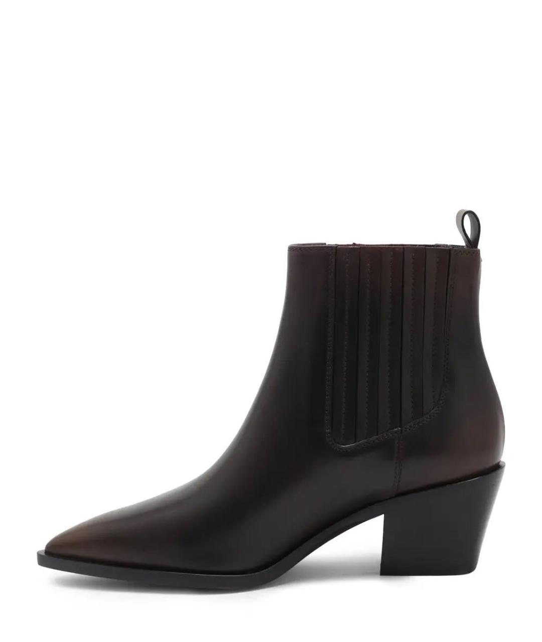SANTONI Коричневые кожаные ботильоны, фото 3