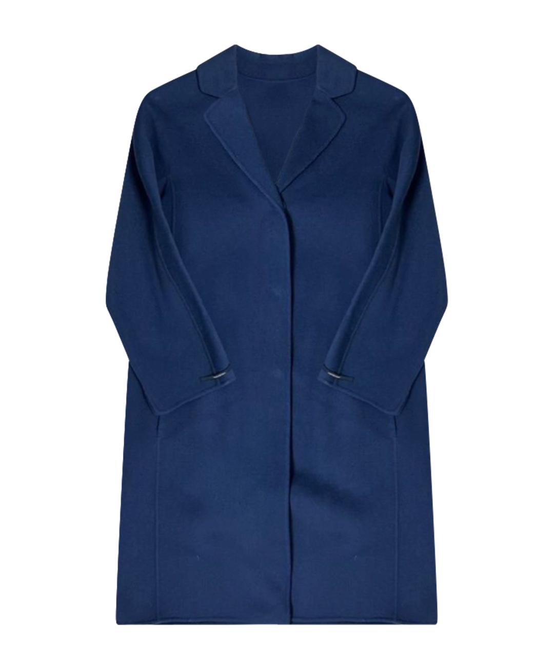 'S MAX MARA Темно-синее шерстяное пальто, фото 1