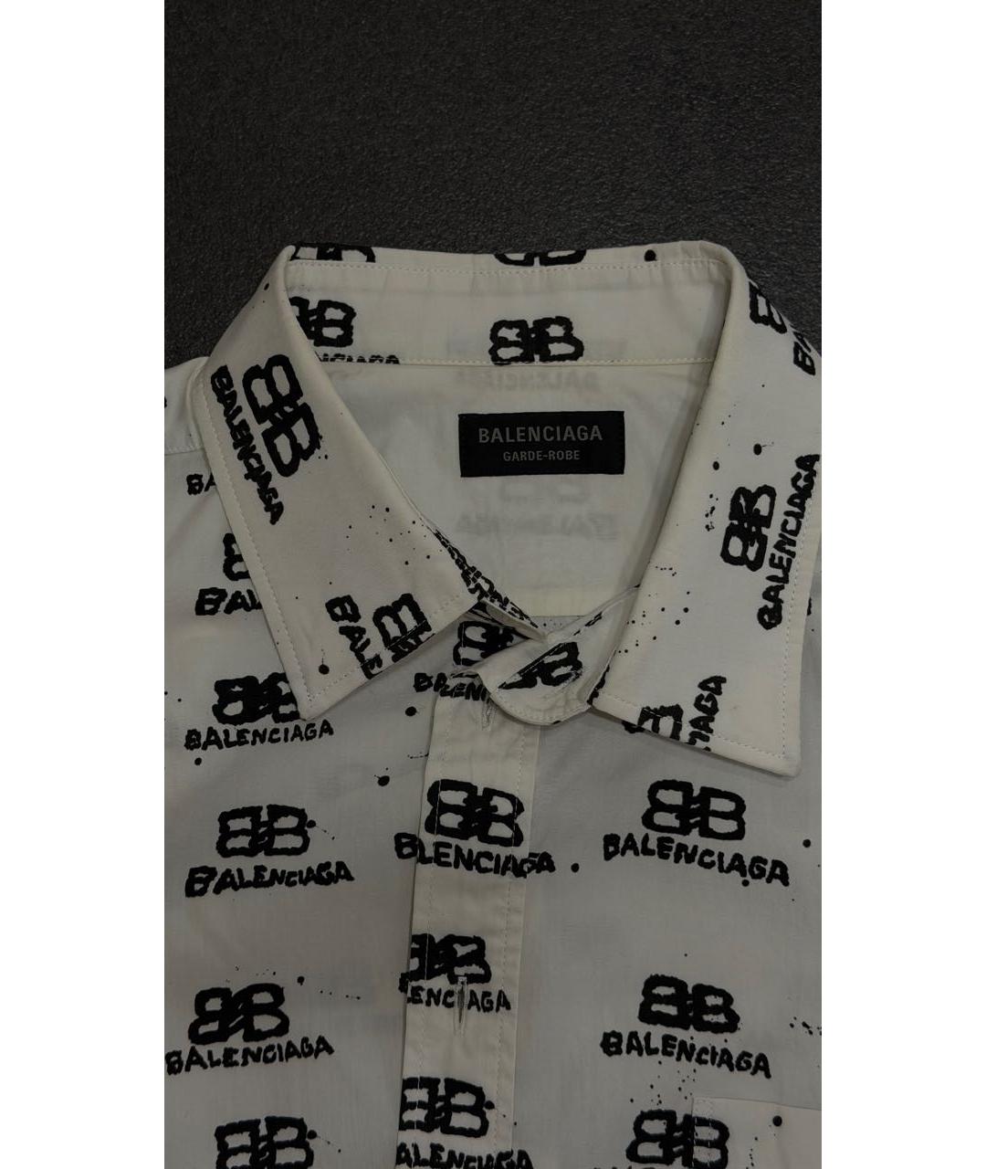 BALENCIAGA Белая хлопковая рубашка, фото 3