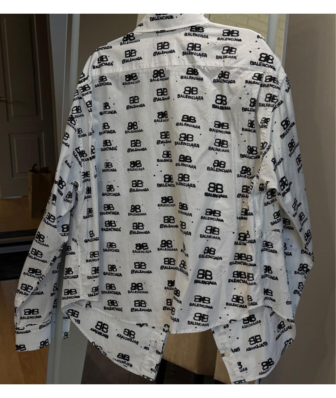 BALENCIAGA Белая хлопковая рубашка, фото 2