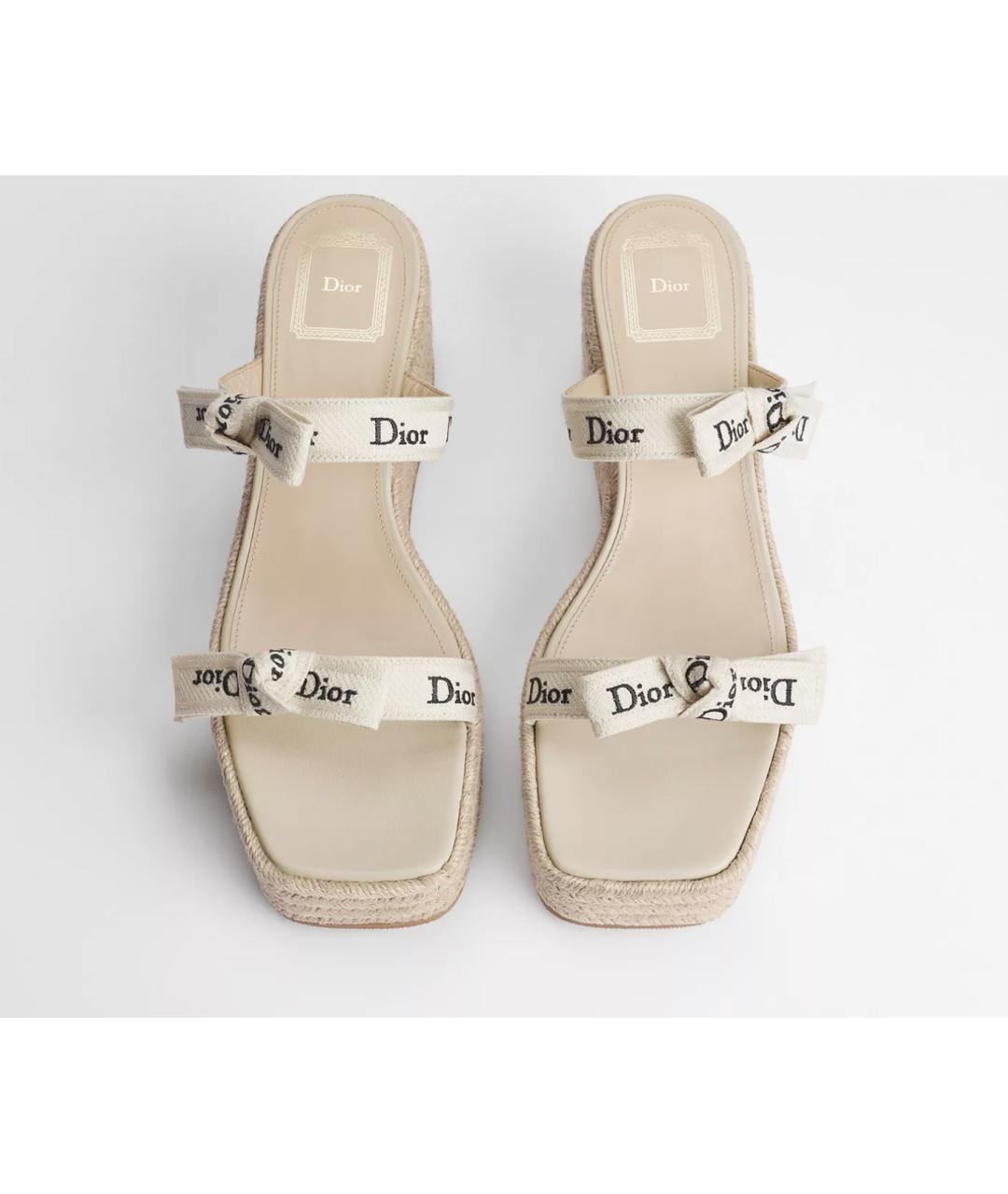 CHRISTIAN DIOR Бежевые мюли, фото 4