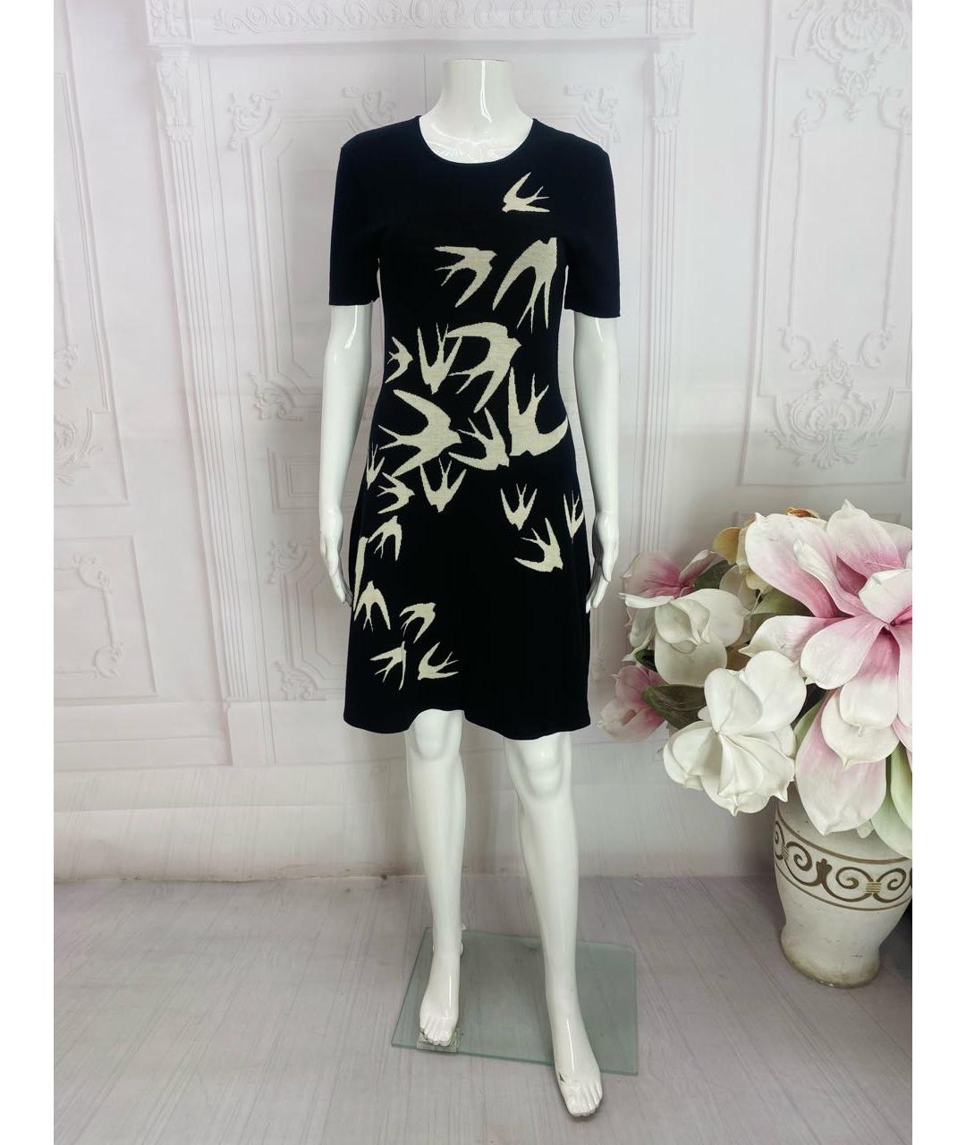 MCQ ALEXANDER MCQUEEN Черное шерстяное повседневное платье, фото 8