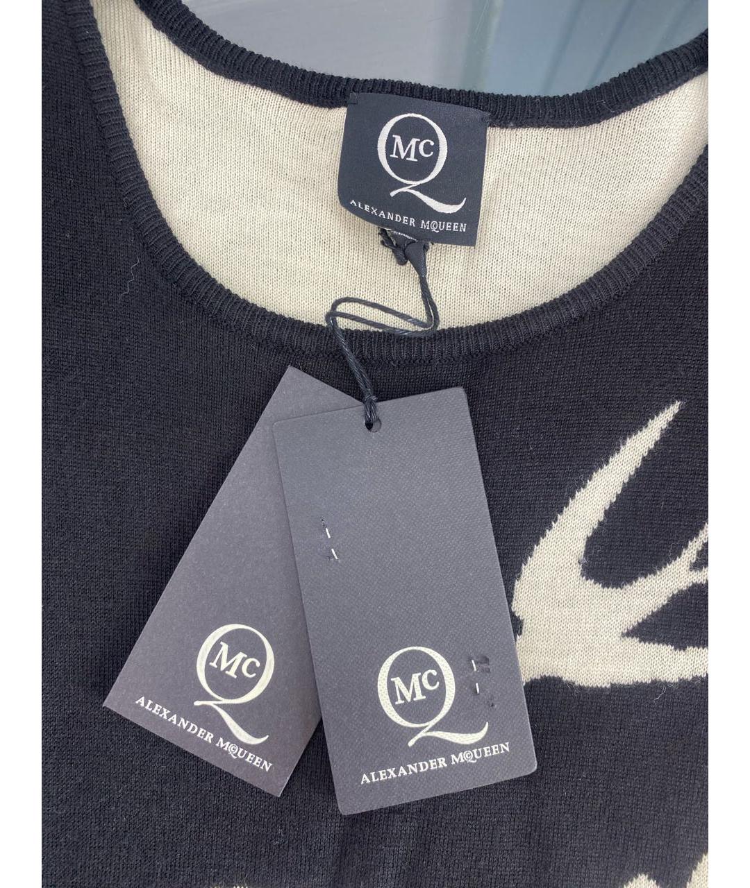 MCQ ALEXANDER MCQUEEN Черное шерстяное повседневное платье, фото 3