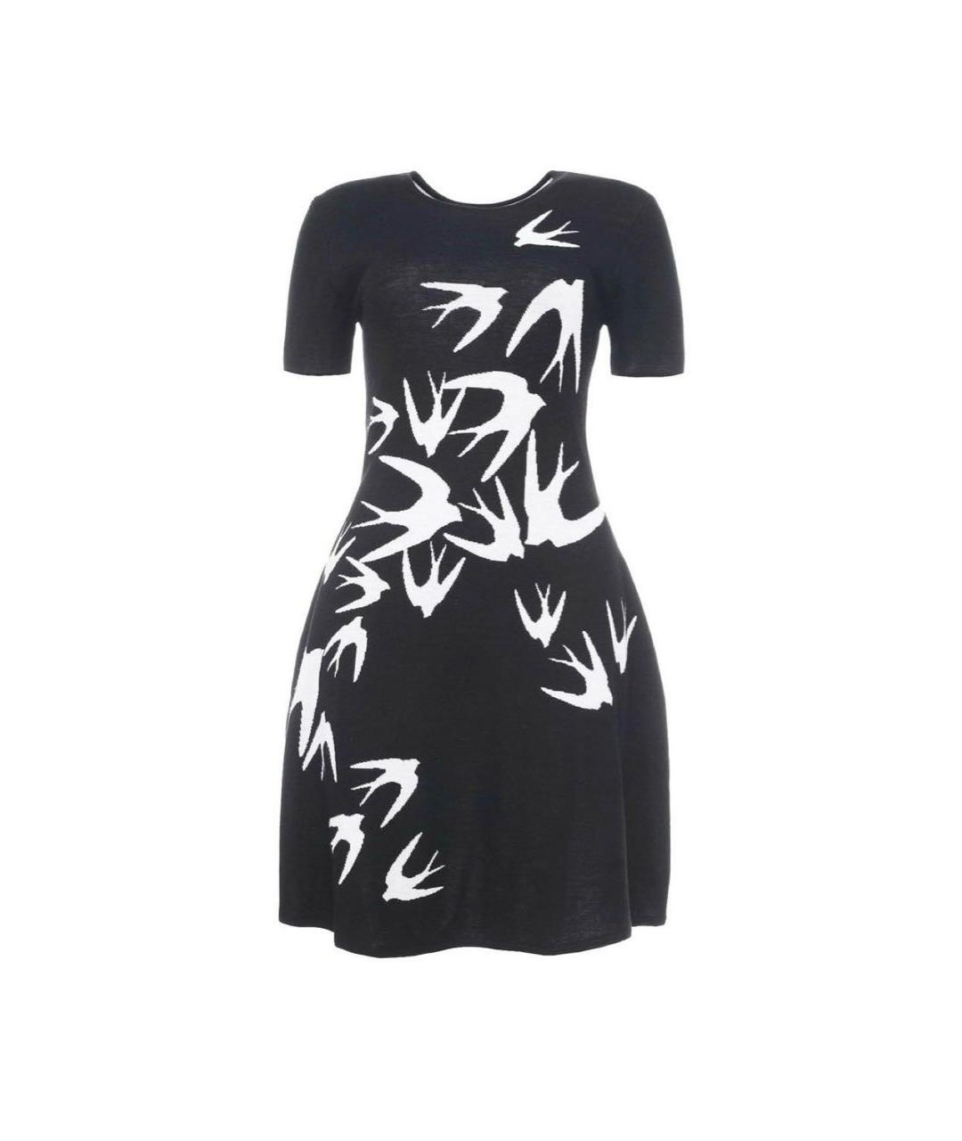 MCQ ALEXANDER MCQUEEN Черное шерстяное повседневное платье, фото 9