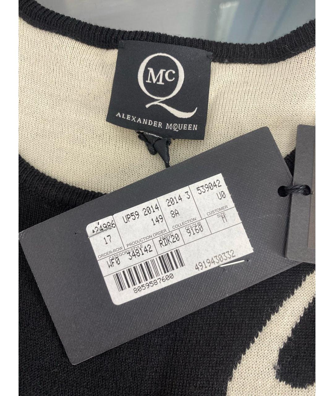MCQ ALEXANDER MCQUEEN Черное шерстяное повседневное платье, фото 4