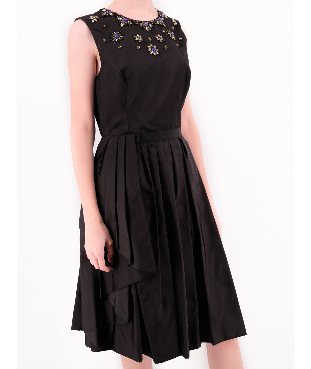 JASON WU Черное шелковое повседневное платье, фото 2