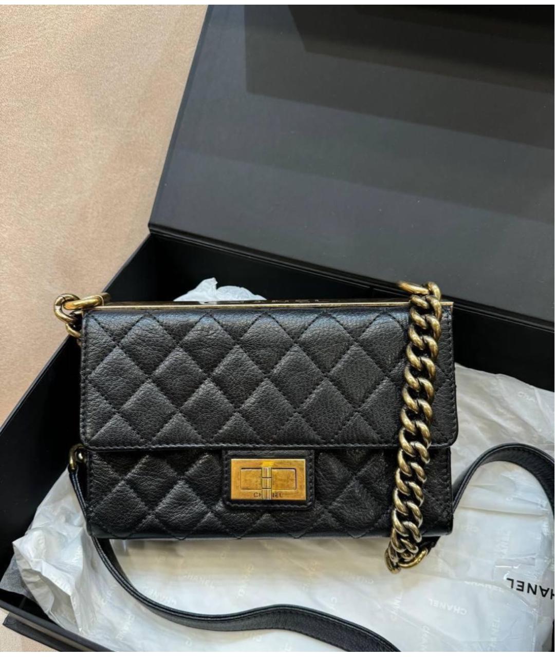 CHANEL Черная кожаная сумка через плечо, фото 3