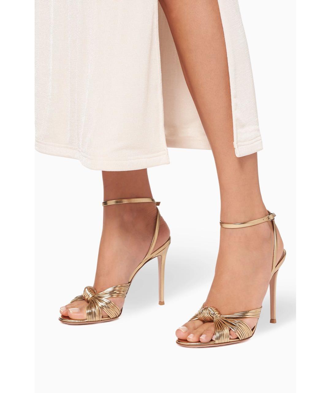 GIANVITO ROSSI Белые кожаные босоножки, фото 6