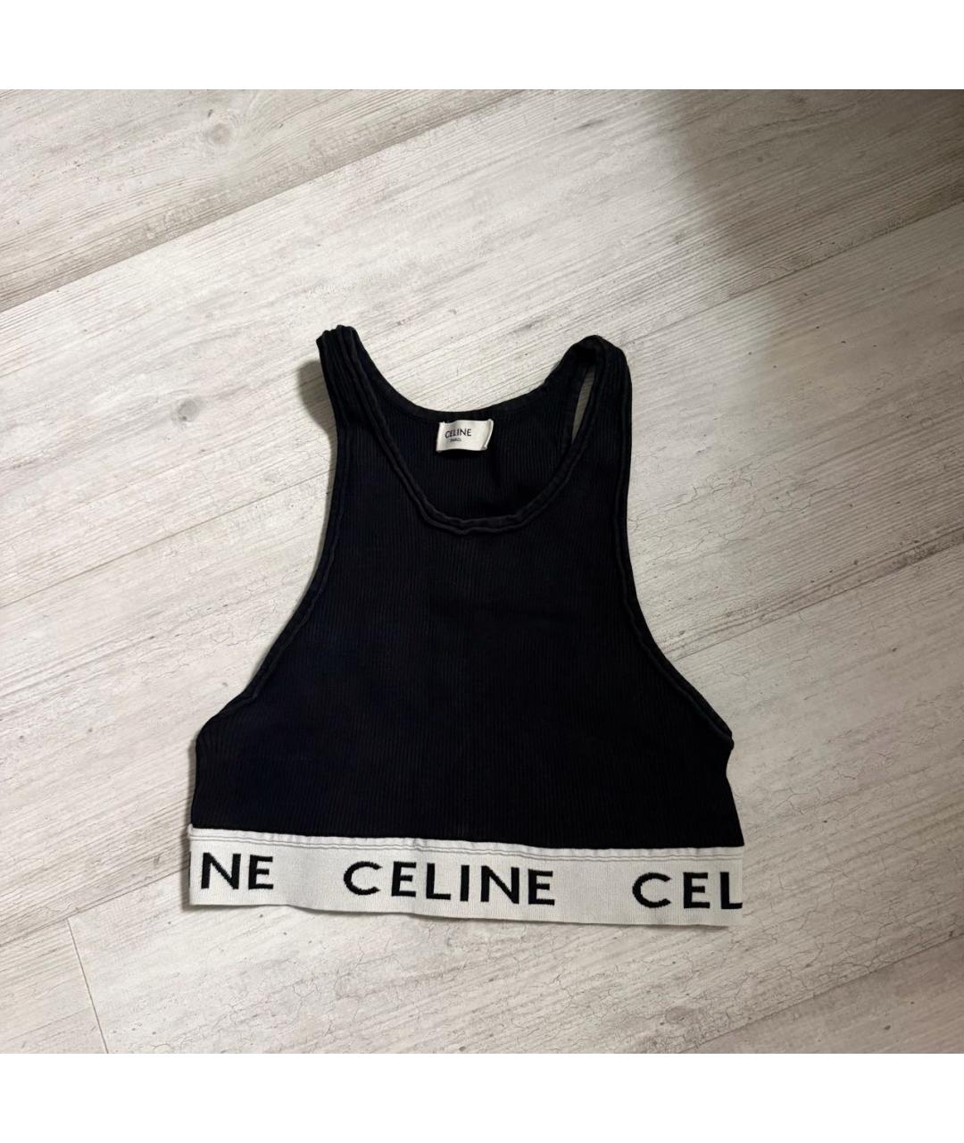 CELINE Черная майка, фото 6