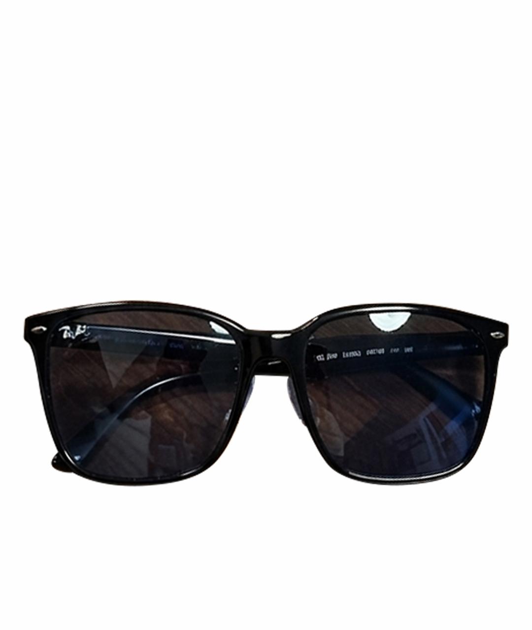 RAY BAN Черные пластиковые солнцезащитные очки, фото 1