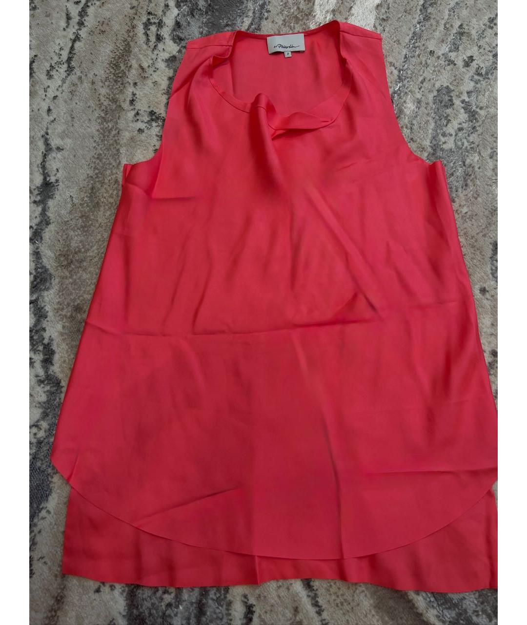 3.1 PHILLIP LIM Фуксия шелковая блузы, фото 3