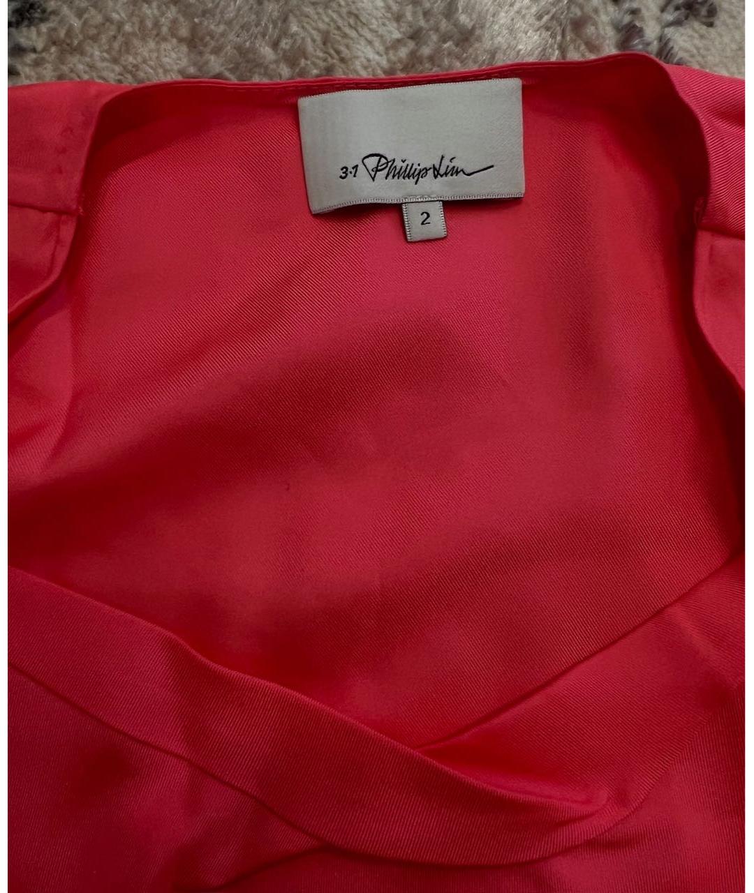 3.1 PHILLIP LIM Фуксия шелковая блузы, фото 2