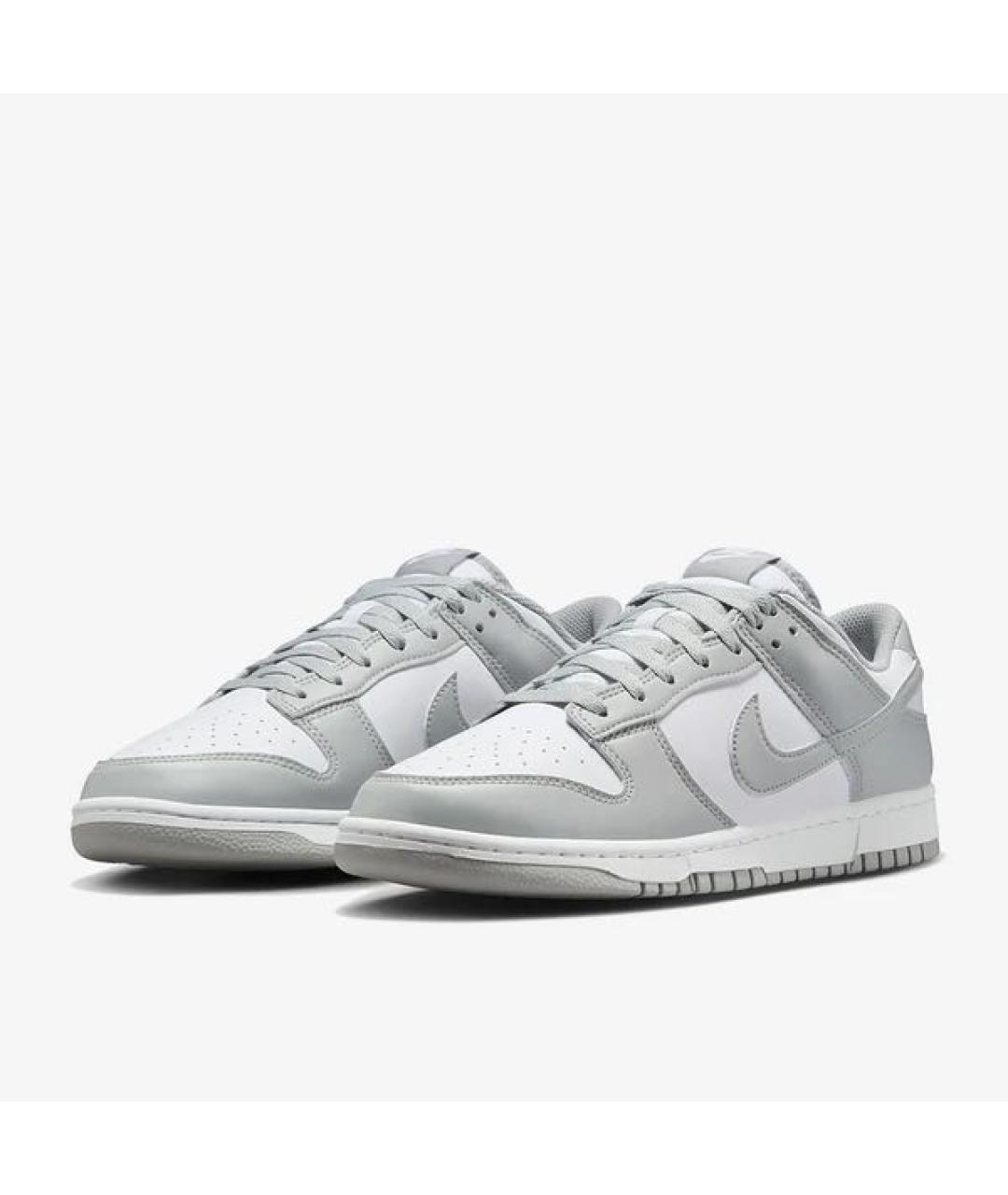 NIKE Серые кожаные низкие кроссовки / кеды, фото 2