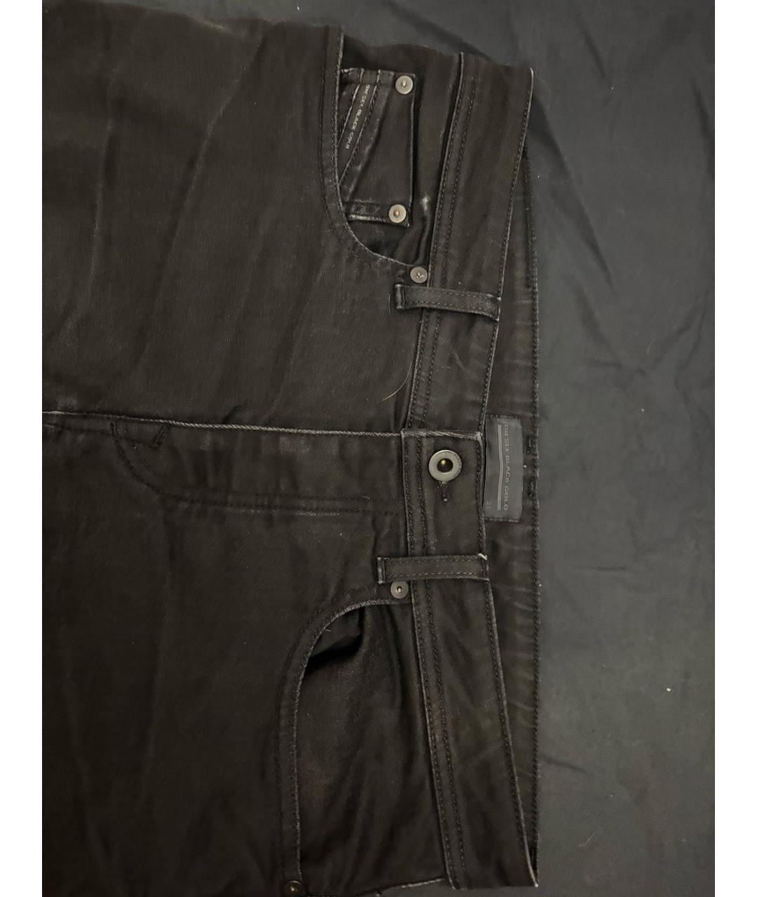 DIESEL BLACK GOLD Черные хлопко-полиэстеровые джинсы скинни, фото 3