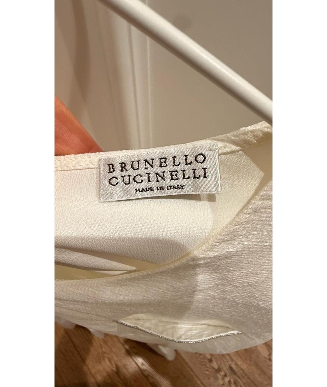 BRUNELLO CUCINELLI Белое повседневное платье, фото 5