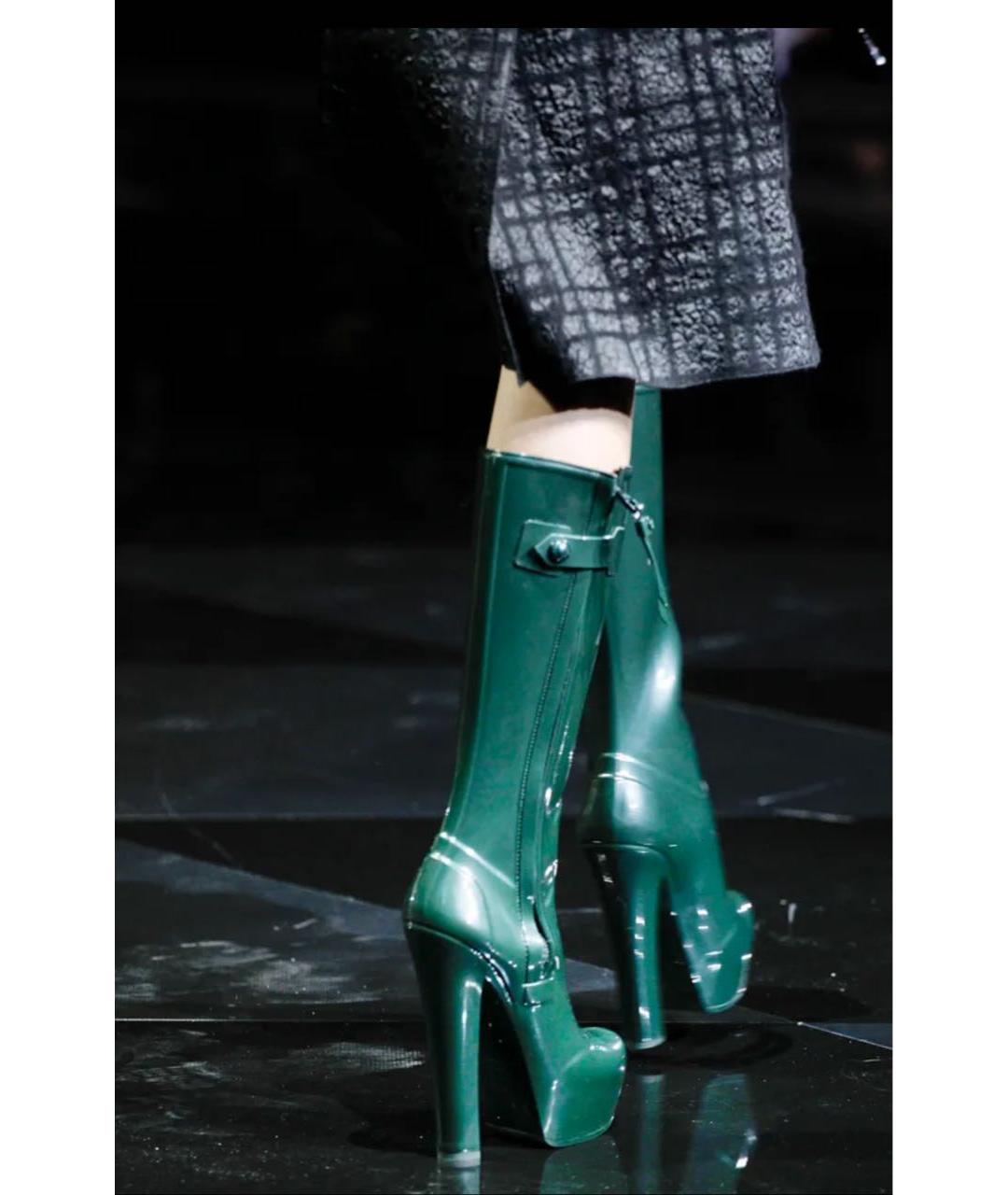 LOUIS VUITTON Зеленые резиновые сапоги, фото 5
