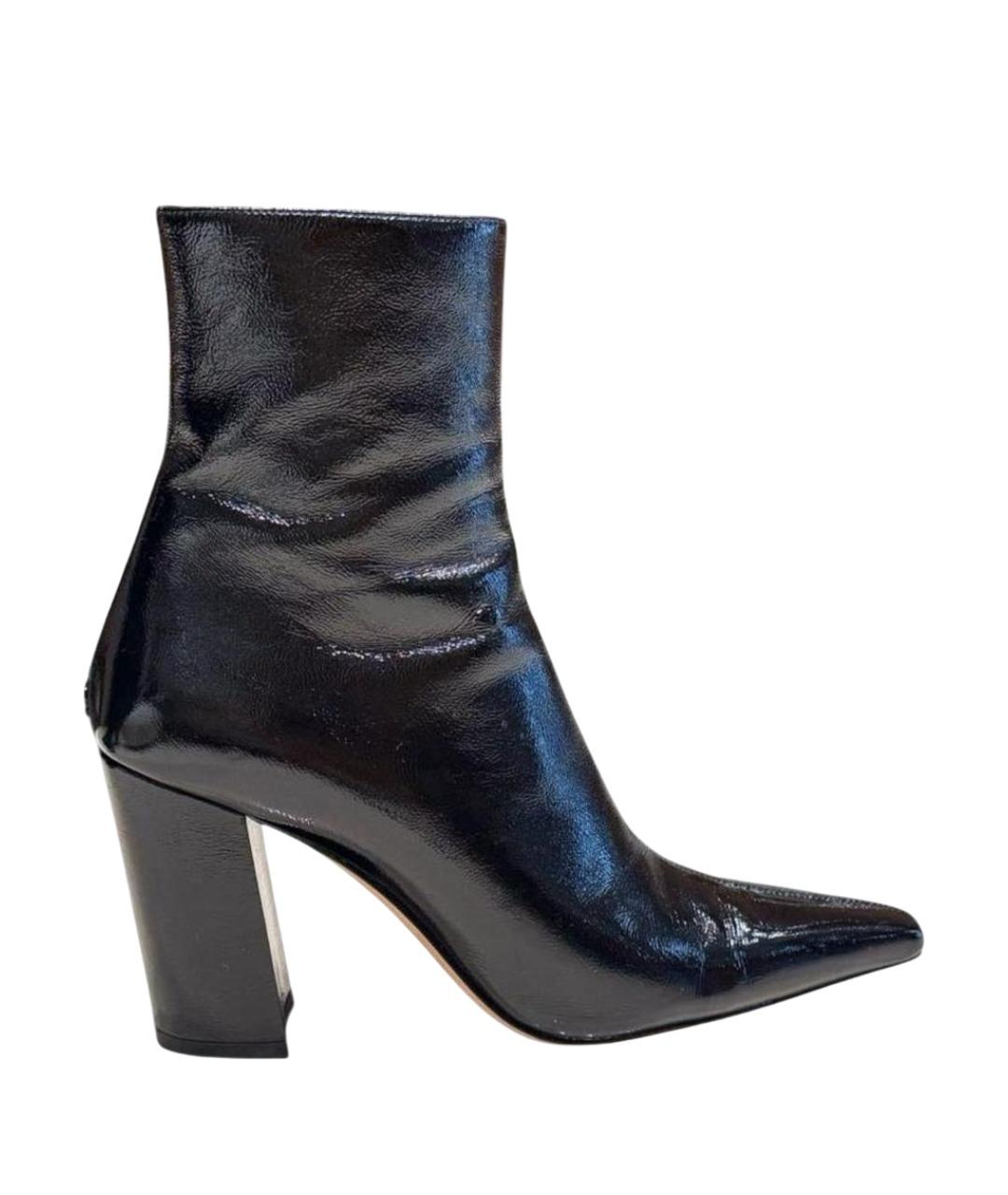 JIMMY CHOO Черные кожаные ботильоны, фото 1